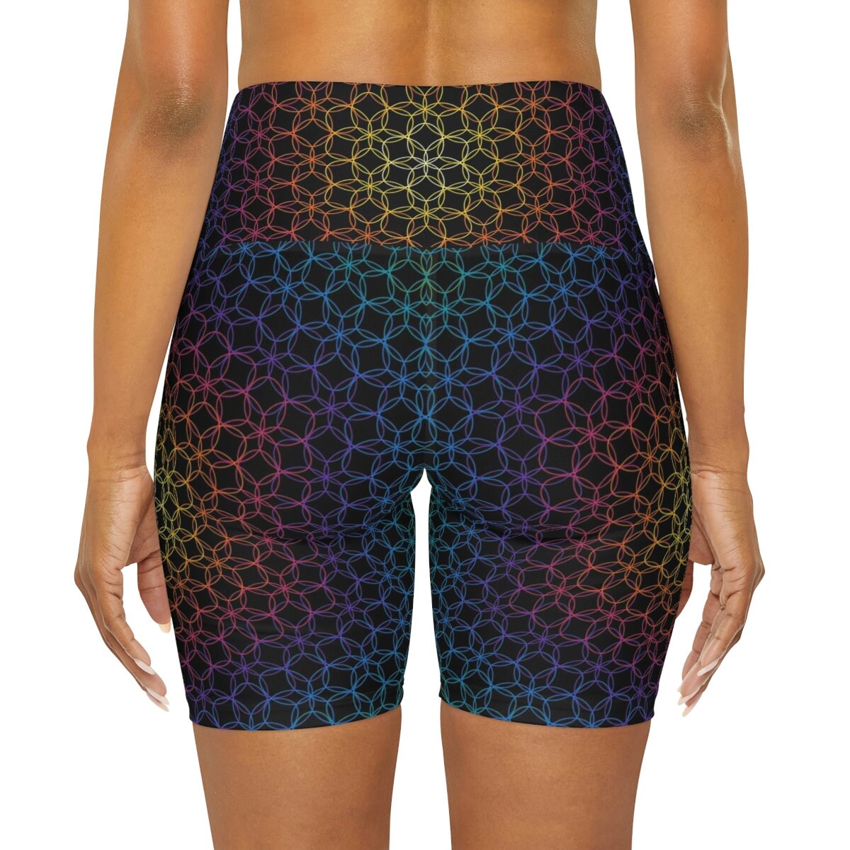 Sacred Geometry Yoga Pants rainbow black Leggings Yoga Leggins colorful Yoga Pants Spiritual Leggings