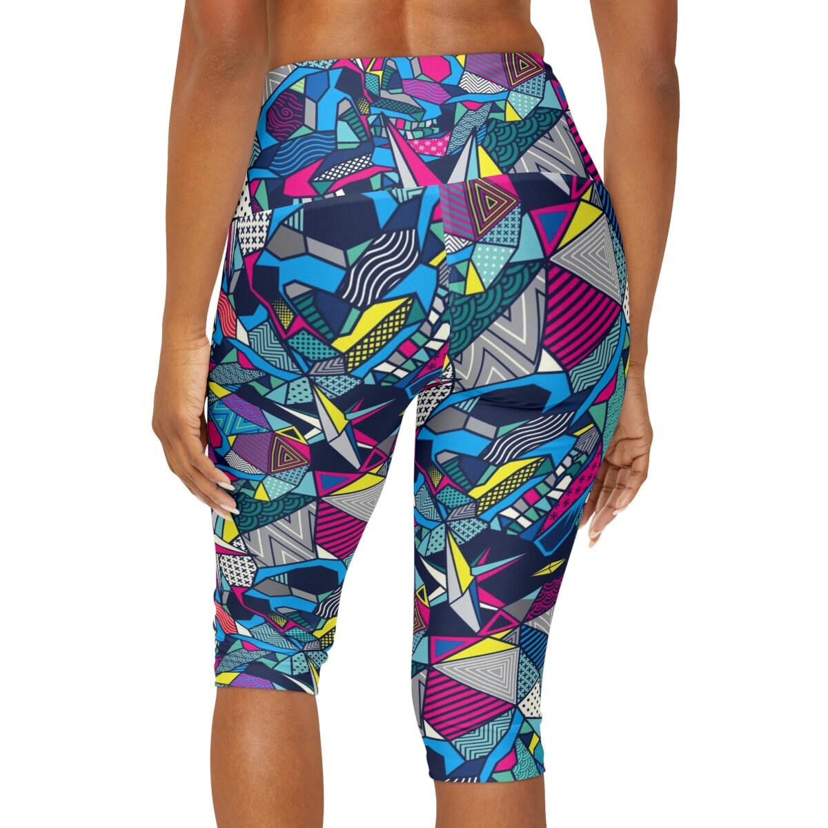 Colorful Skulls yoga pants capri ankle or shorts blue legging skull yoga pants bright leggings skull pants spandex