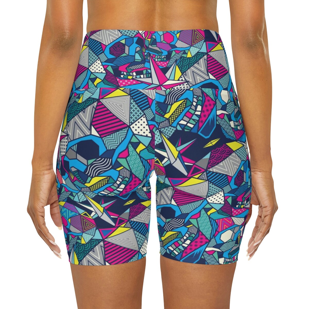 Colorful Skulls yoga pants capri ankle or shorts blue legging skull yoga pants bright leggings skull pants spandex
