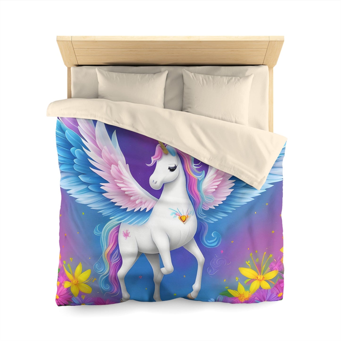 Unicorn Comforter or Duvet Cover girls bedding unicorns bedding rainbow comforter girly duvet heart flowers comforter