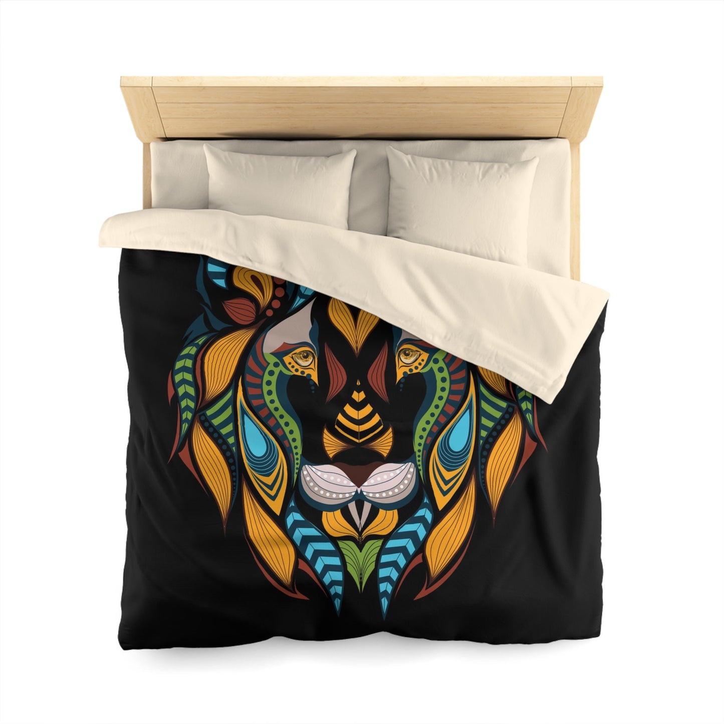 Lion Head Comforter or Duvet Cover african bedding lions head bedding africa comforter tribal bedding