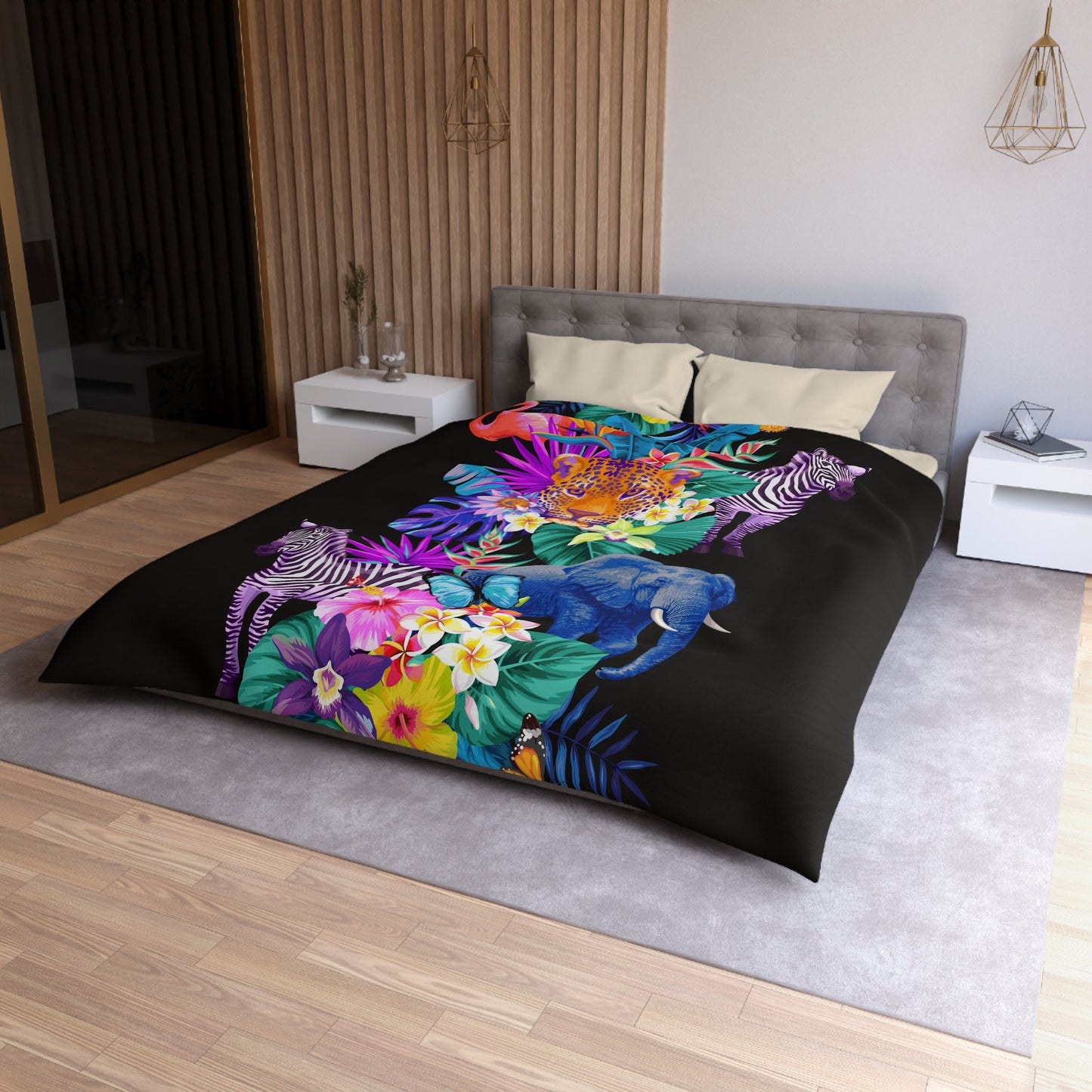 Tropical Animals Duvet Cover or Comforter tropical bedding jungle bedding tropical flowers comforter flowers bedding wild animal comforter