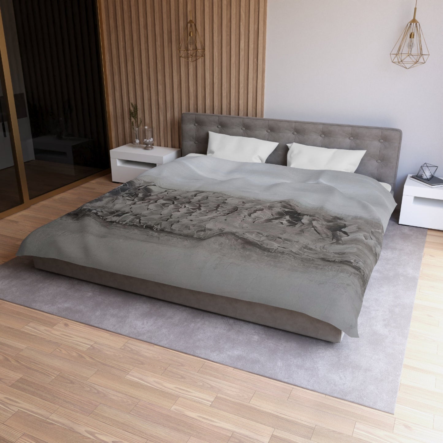 Gray Duvet Cover or Comforter Artsy bedding Twin Queen King modern artwork Abstract Art grey comforter gray comforter