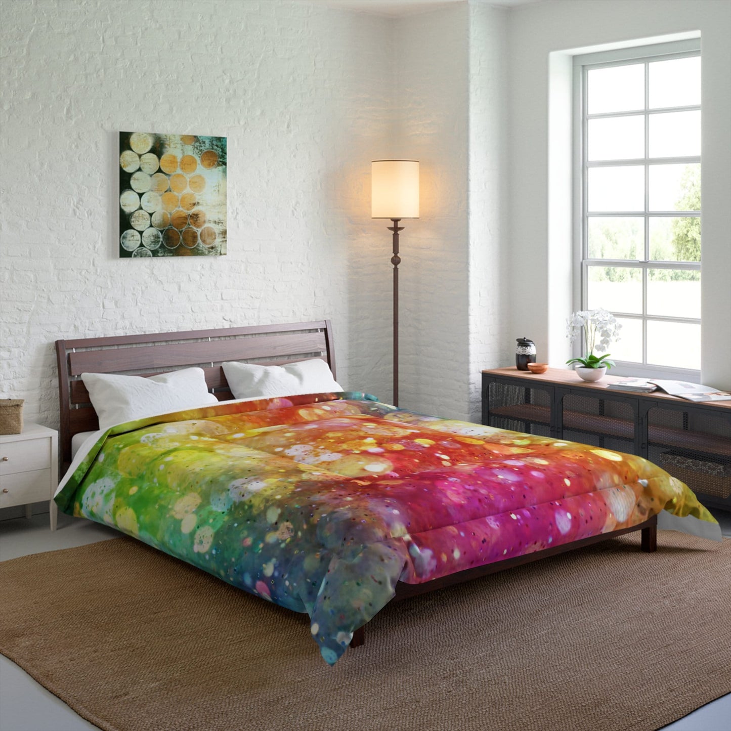 Rainbow Comforter or Duvet Cover Girls bedding girly duvet rainbow comforter rainbow comforter rainbow bedding rainbow duvet