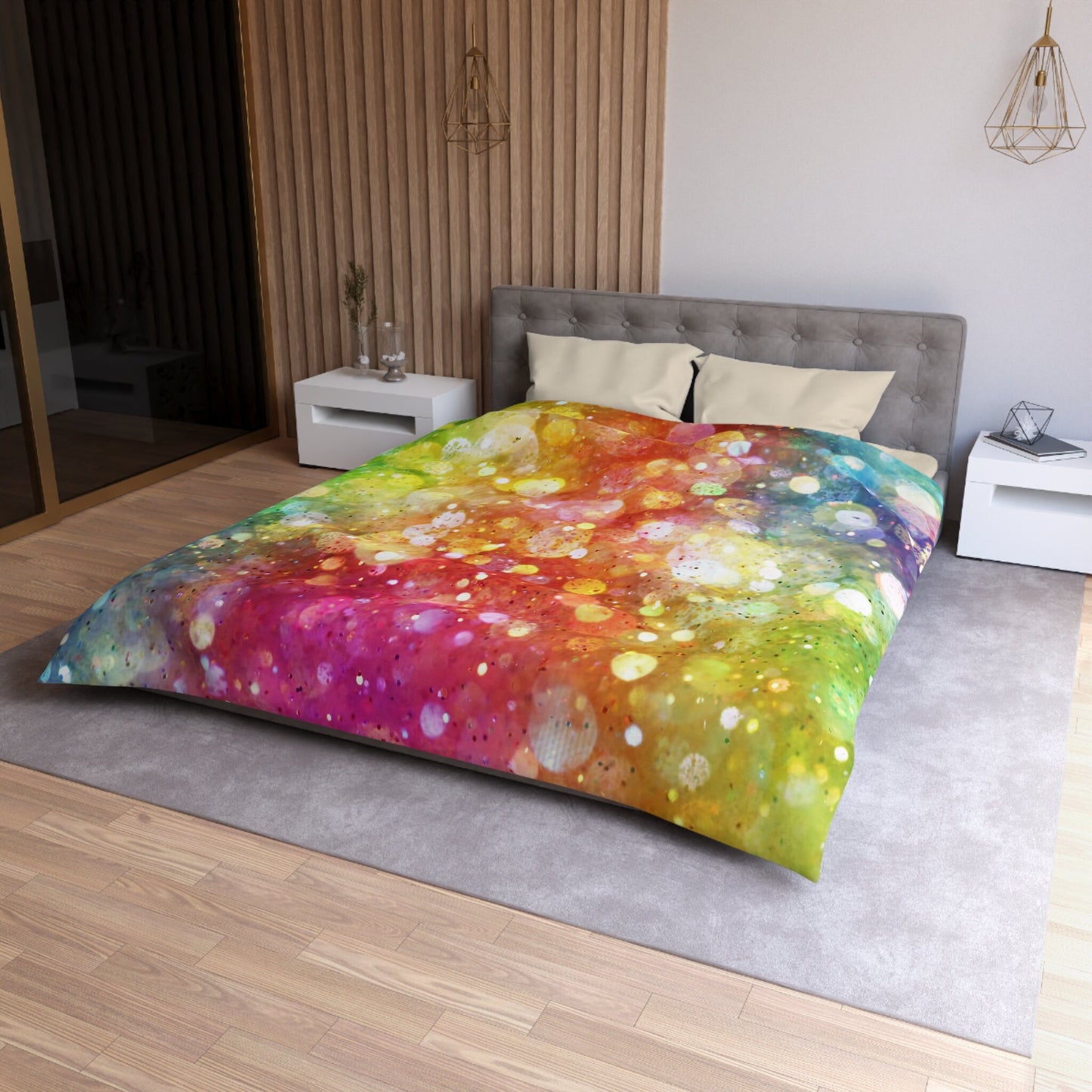 Rainbow Comforter or Duvet Cover Girls bedding girly duvet rainbow comforter rainbow comforter rainbow bedding rainbow duvet