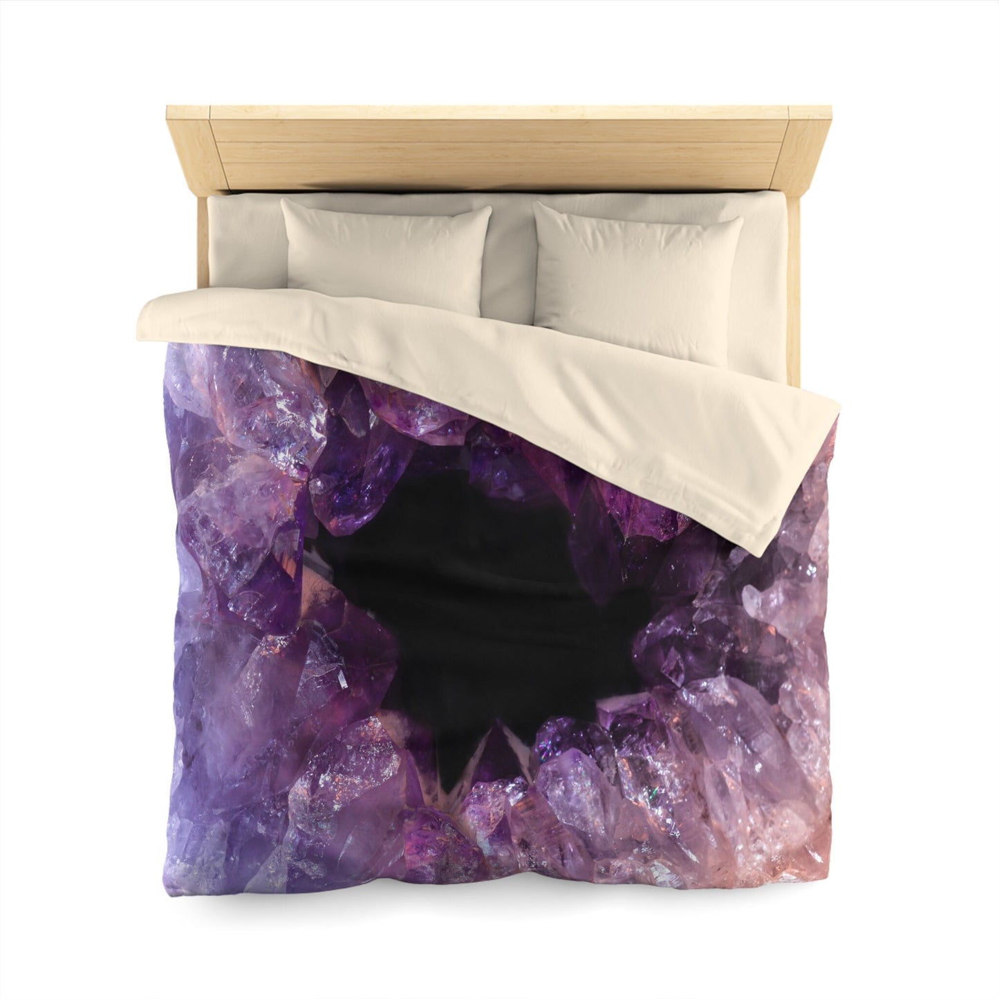 Amethyst Duvet Cover or Comforter purple bedding amethyst bedding crystal Twin Queen King bed sets black bedroom purple duvet duvet cover