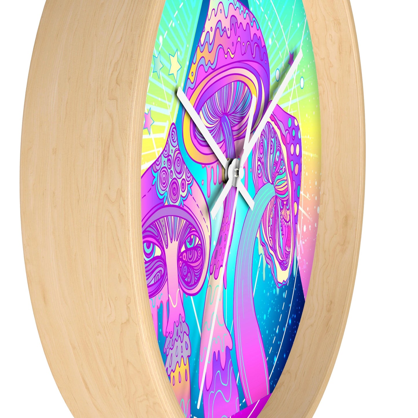 Magic Mushrooms Wall Clock shroom clocks trippy clock psychedelic