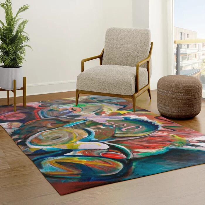 Abstract art Rug colorful rugs modern rug unique rug contemporary art rug