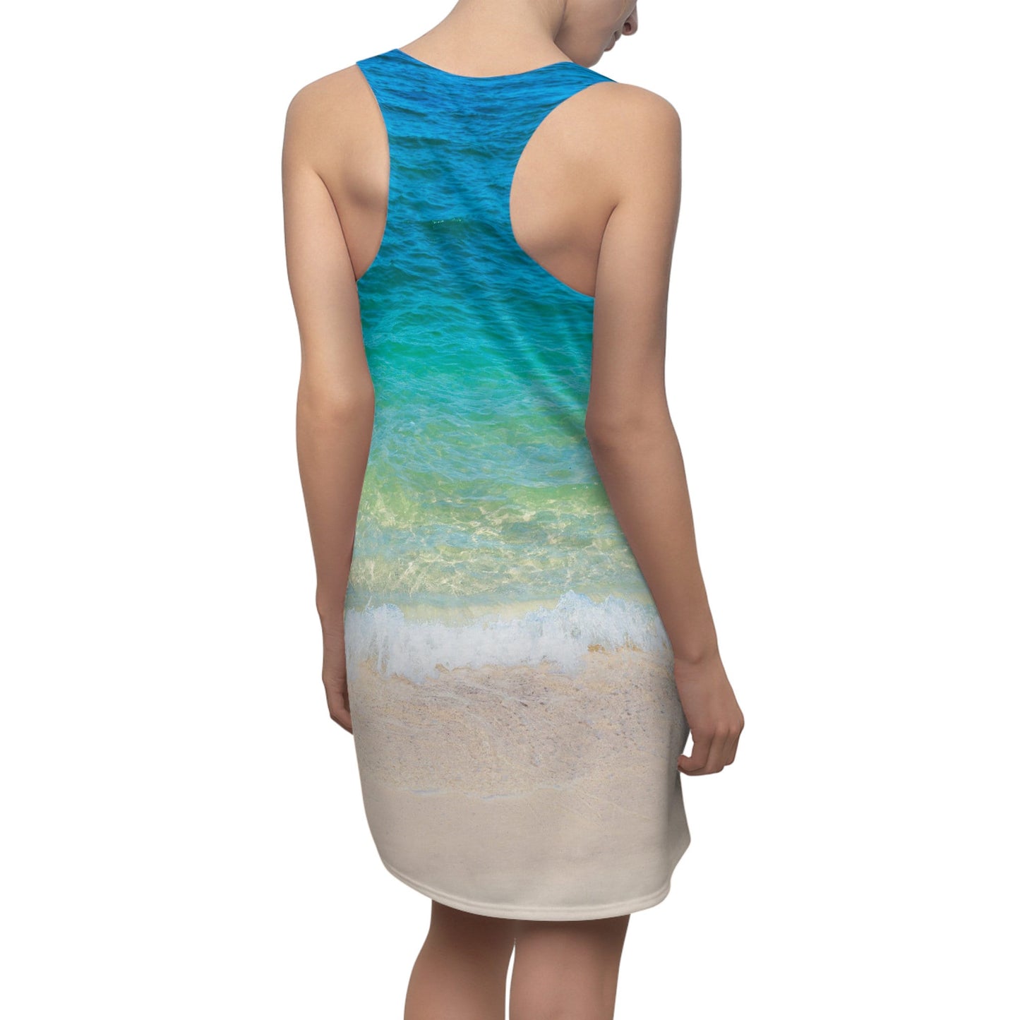 Ocean water Dress blue sleeveless dress beach summer dress beachy racerback dress summer