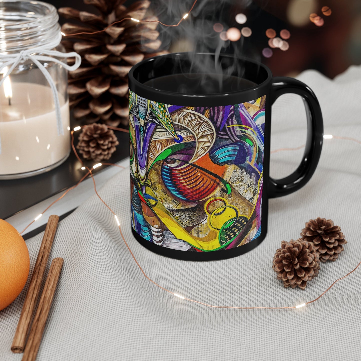 Graffiti Mug Unique Artsy Gift for Art Lovers cheap artsy gift Abstract Art Colorful Mugs grafiti mug african art mugs african mug
