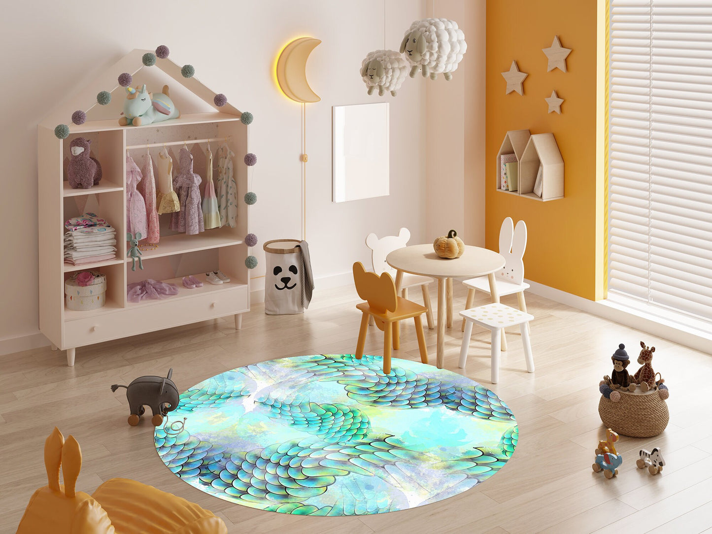 Mermaid Rug blue Rug mermaids Rug ocean Floor Rug fish scales Mat light blue rug unique Rugs 3x5 4x6 5x7 8x10 Large rugs mermaid decor