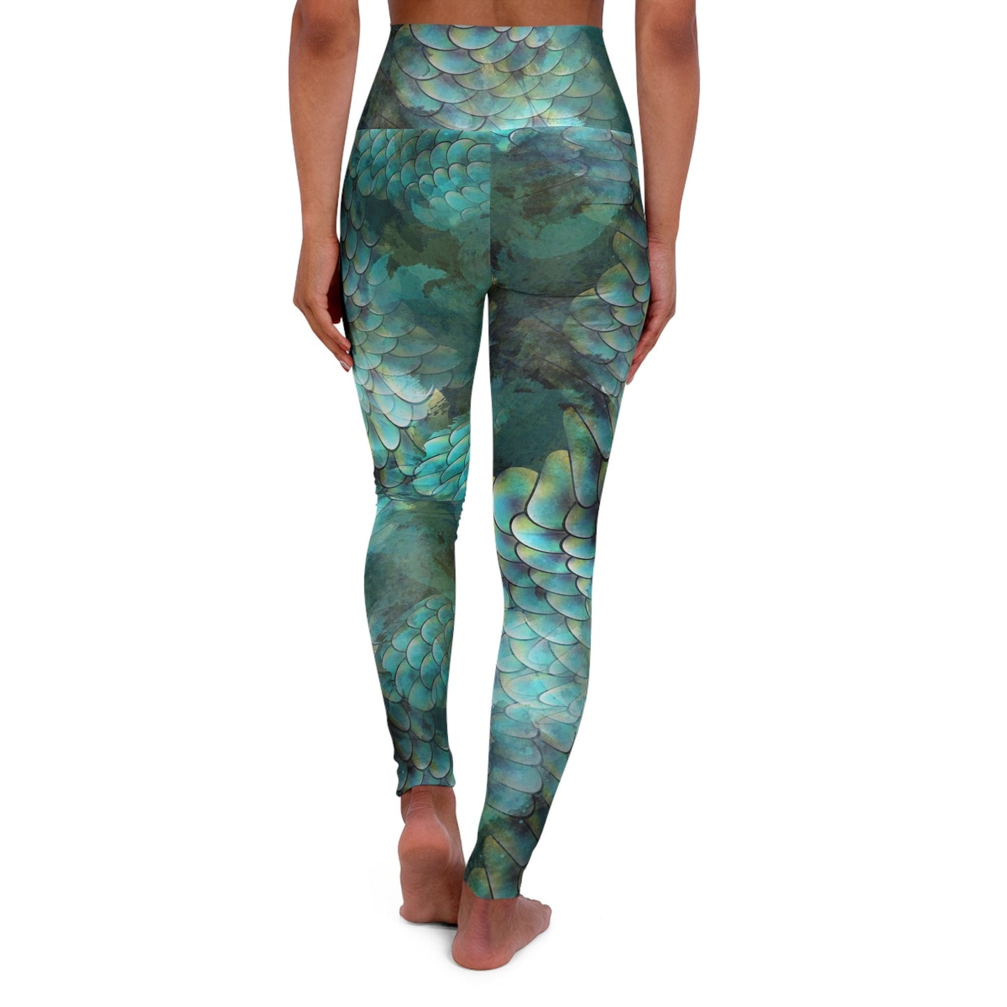Mermaid yoga pants blue legging yoga pants capri or ankle length aqua leggings fish scales pants mermaids spandex