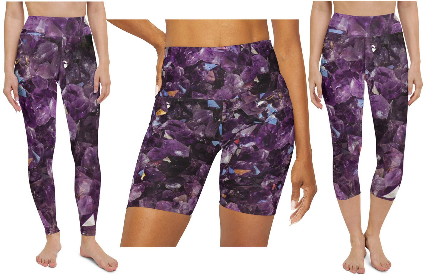 Amethyst Yoga Pants purple leggings crystal yoga pants amethyst capri leggings amethyst spandex spiritual yoga pants