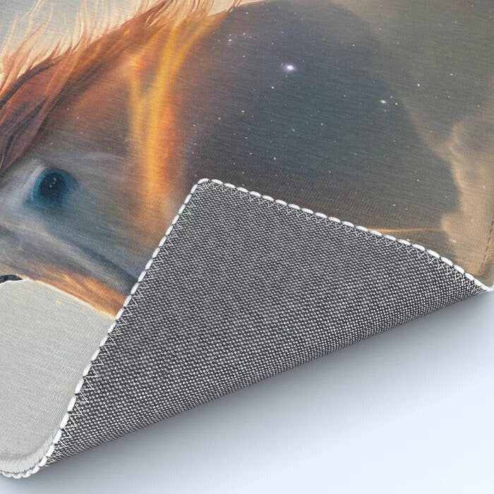 Horse Rug white horse in clouds Rug blue white equestrian Floor Rug moon Mat horses Rugs 3x5 4x6 5x7 8x10 Large rugs