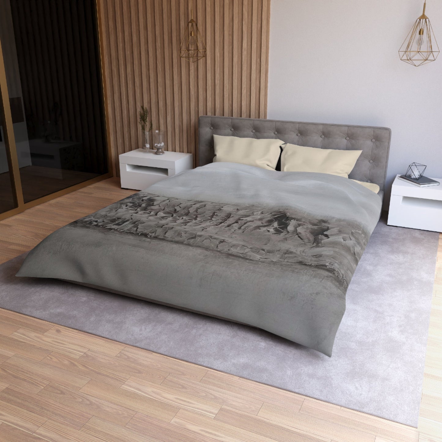 Gray Duvet Cover or Comforter Artsy bedding Twin Queen King modern artwork Abstract Art grey comforter gray comforter