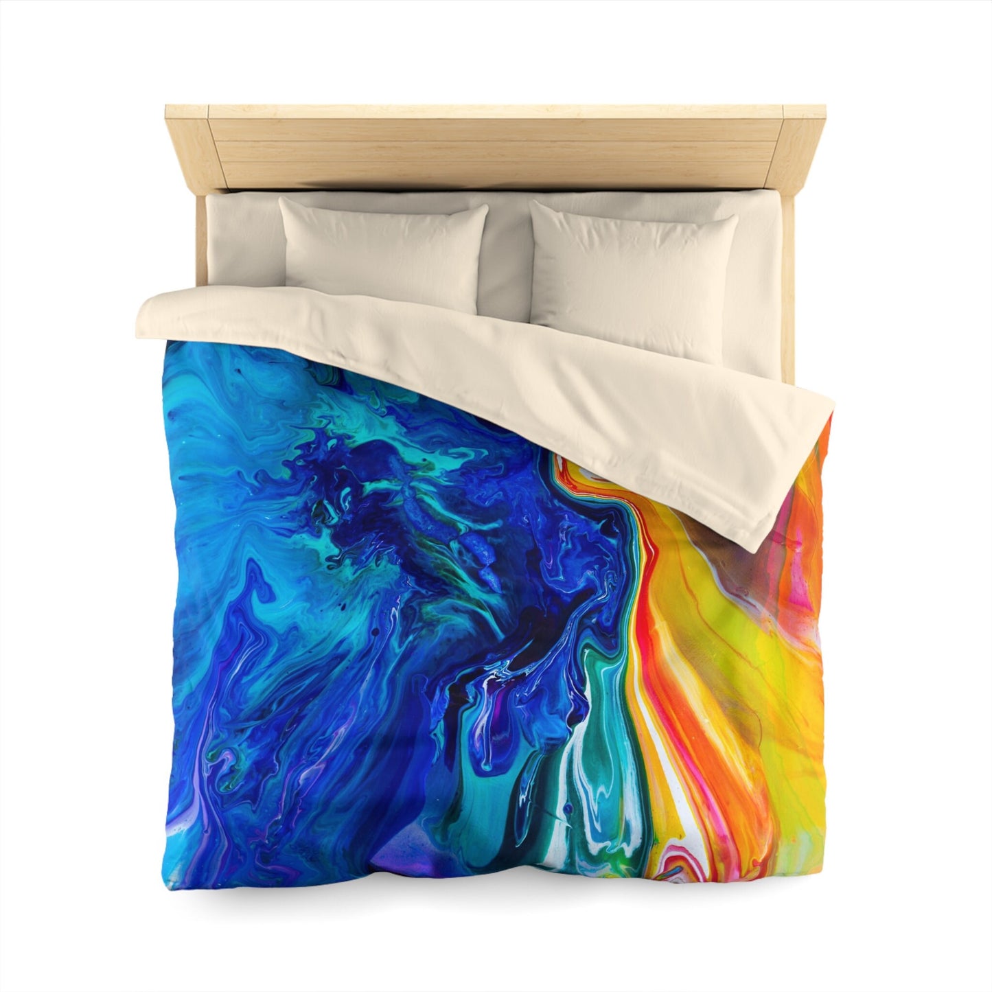 Artsy Duvet Cover or Comforter Twin Queen King Dorm bedroom blue comforter yellow bedding sky ocean sea horse duvet ocean comforter
