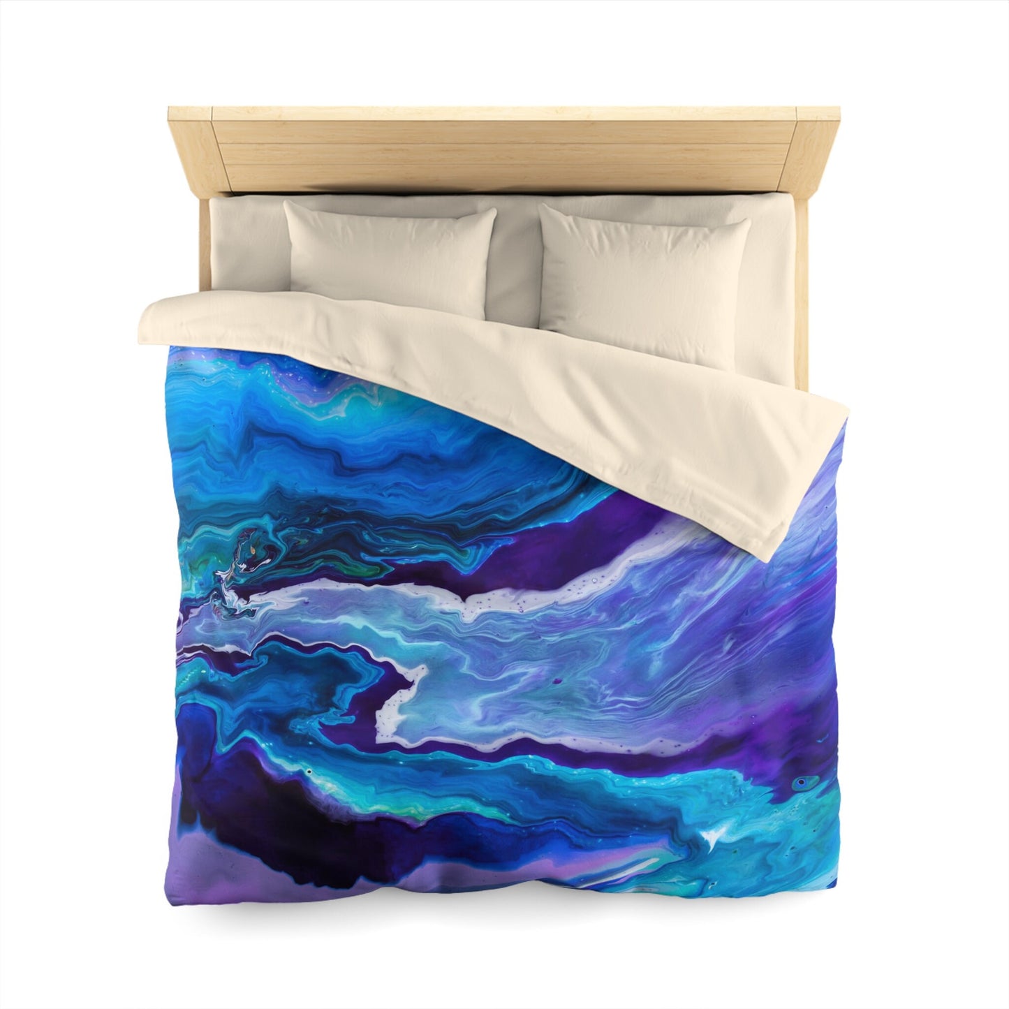 Blue Duvet Cover or Comforter Artsy ocean bedding blue Twin Queen King abstract art ocean bedroom Unique gift sky aqua teal water