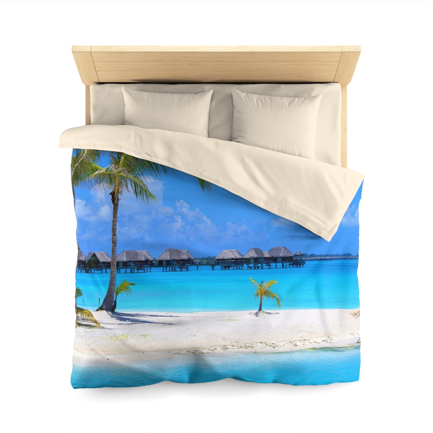 Island Comforter or Duvet Cover Beach comforters beachy duvet blue comforters island duvet palm trees comforter beachy decor beach duvet