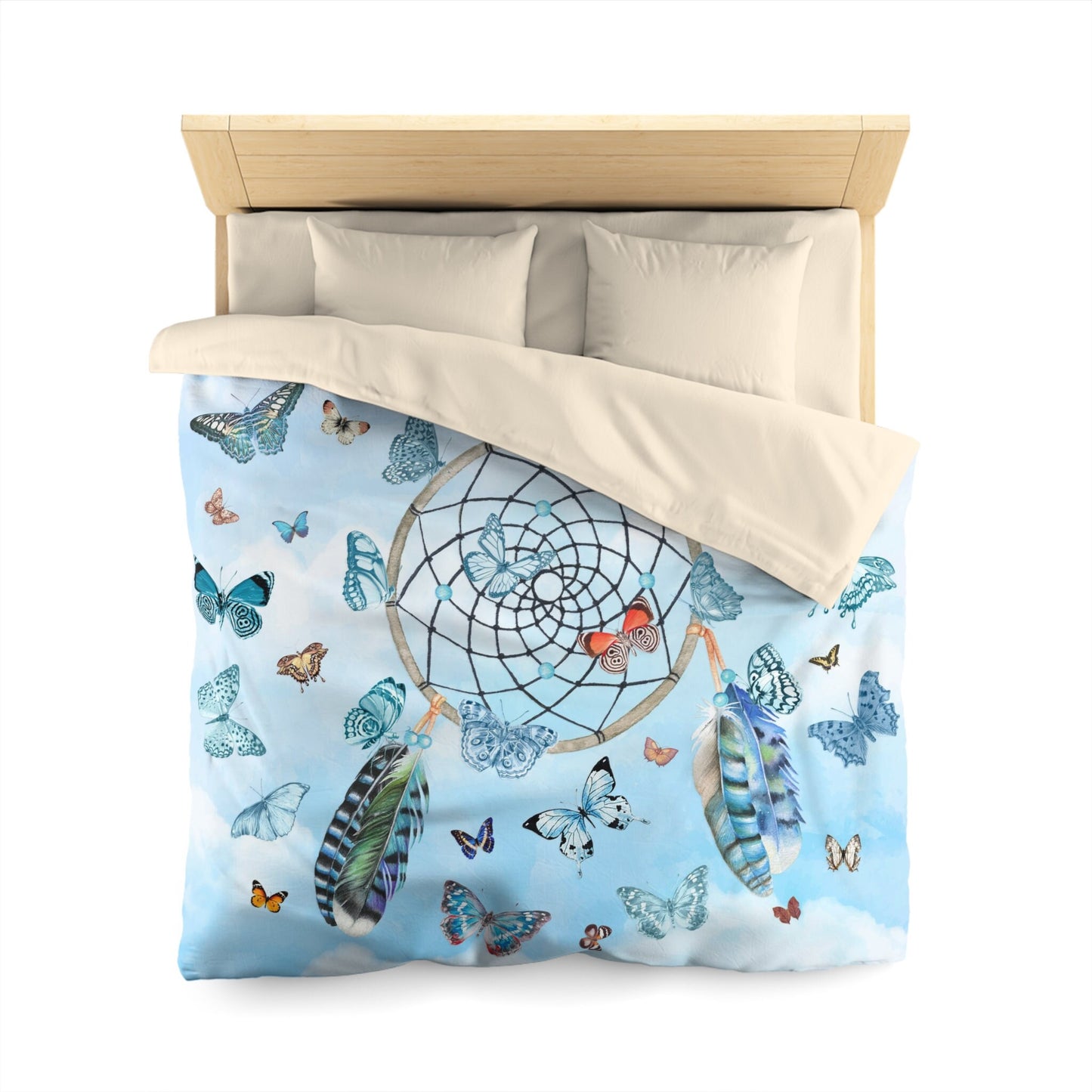 Butterfly Dream Catcher Duvet Cover or Comforter Blue butterflies bedding dream catcher