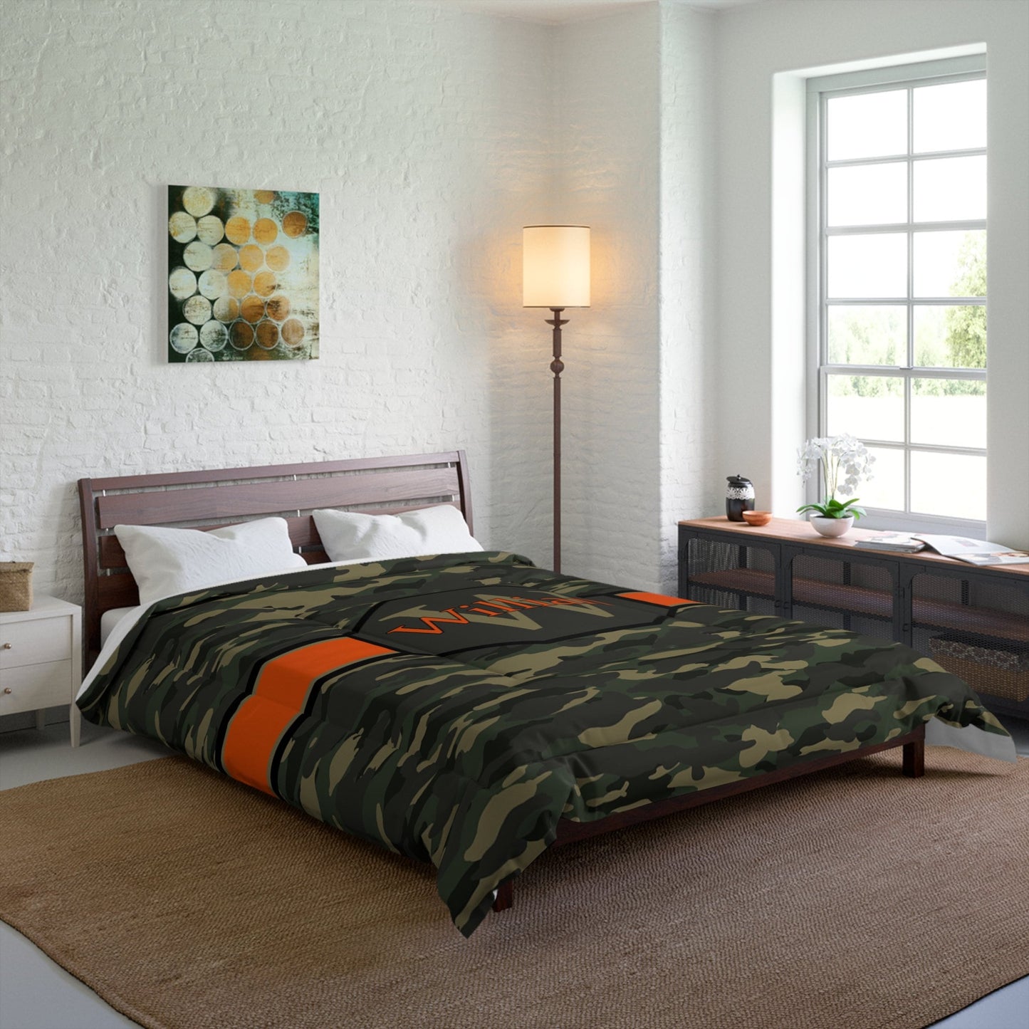Custom Camo Comforter or Duvet Cover monogram bedding personalized camouflage comforter camo duvet boys bedding kids duvet comforter