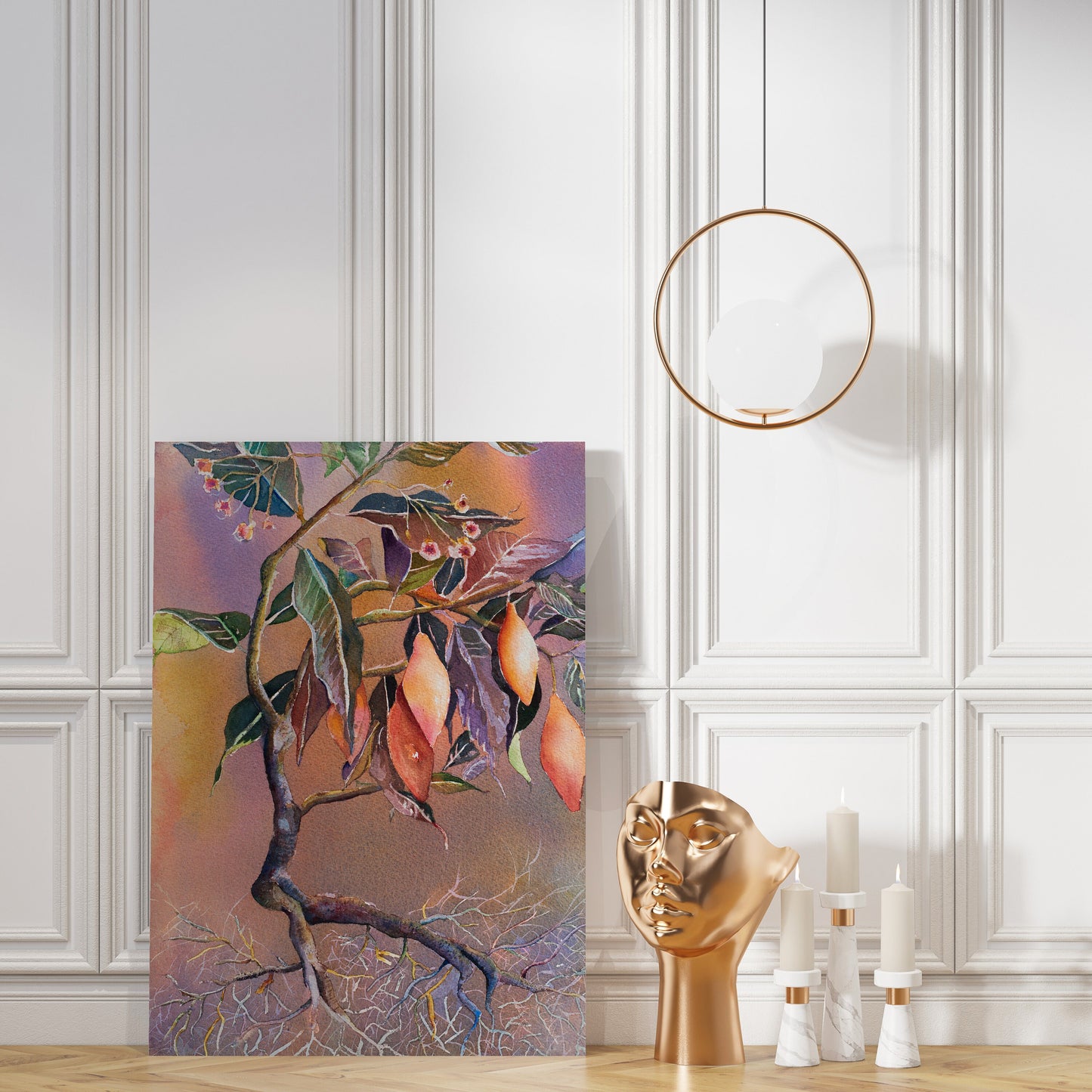 Tabernanthe Canvas Wrap artwork africa plant art African root watercolor