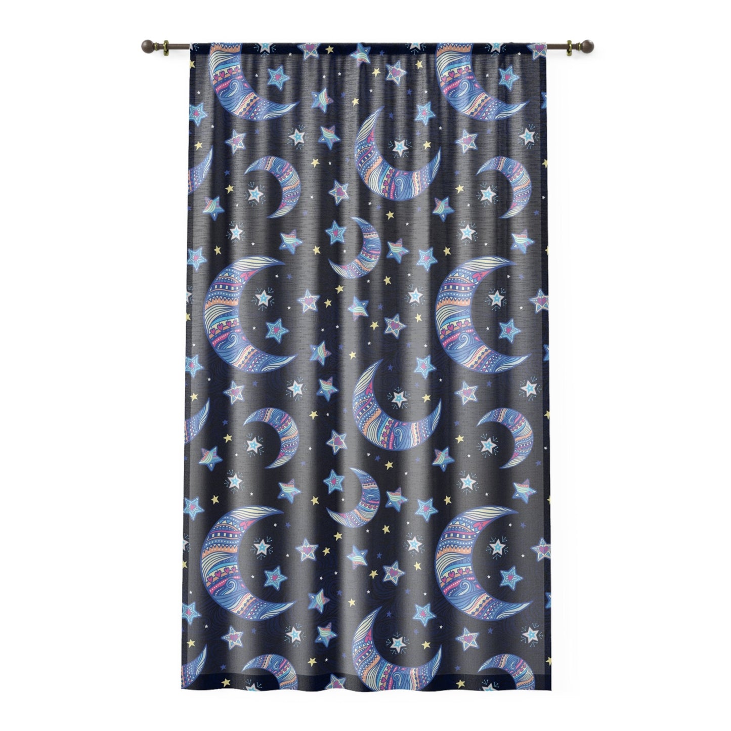 Moon Window Curtains star moons curtains celestial drapery moon window panels cute kids curtains blue curtain girly curtains stars curtains