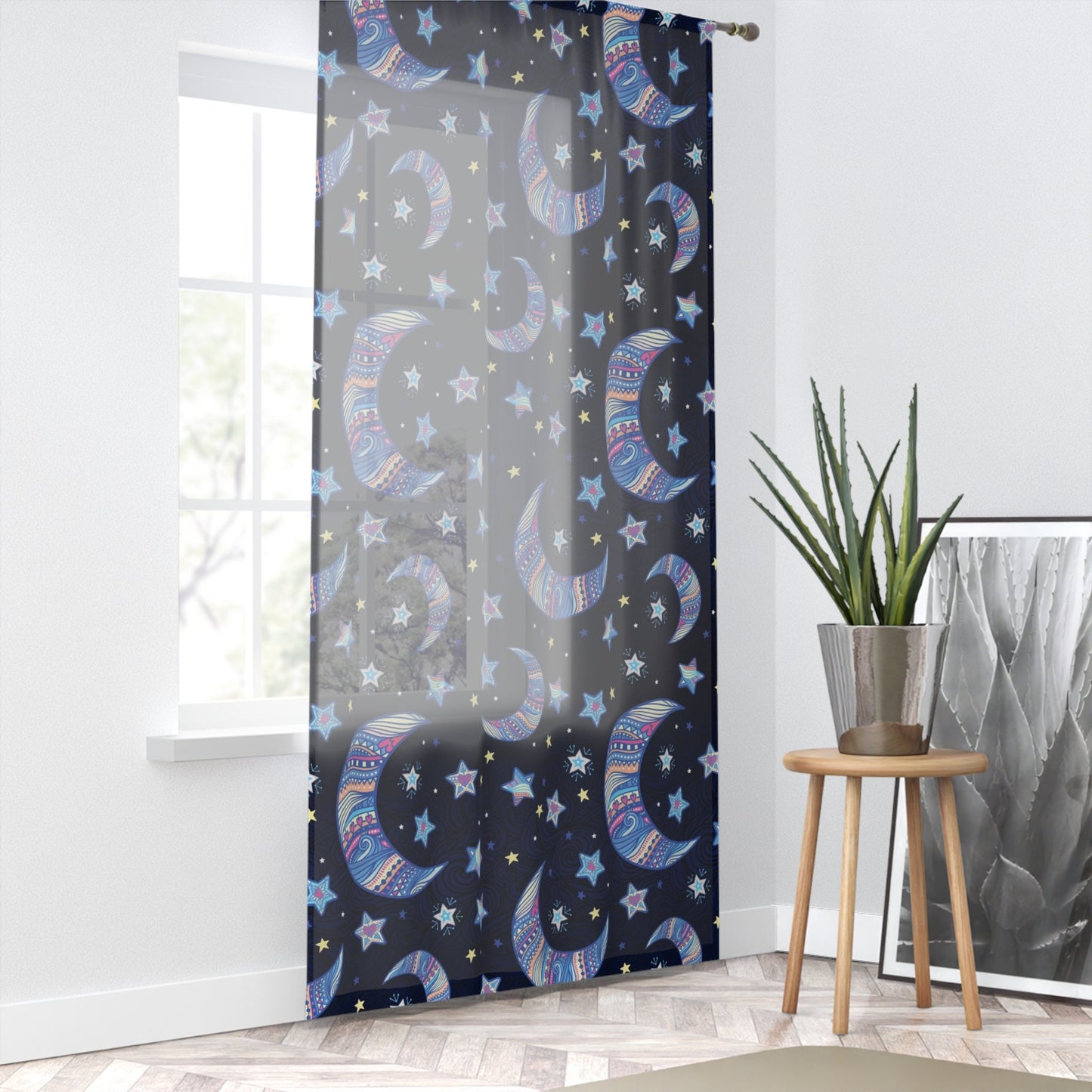 Moon Window Curtains star moons curtains celestial drapery moon window panels cute kids curtains blue curtain girly curtains stars curtains