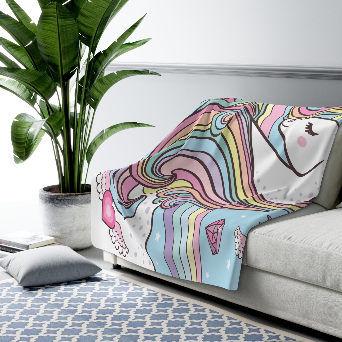 Unicorn Blanket girly blanket kids blanket blue girls throw blanket Colorful Kids Baby blanket rainbow Throw Blanket soft unicorn blankets