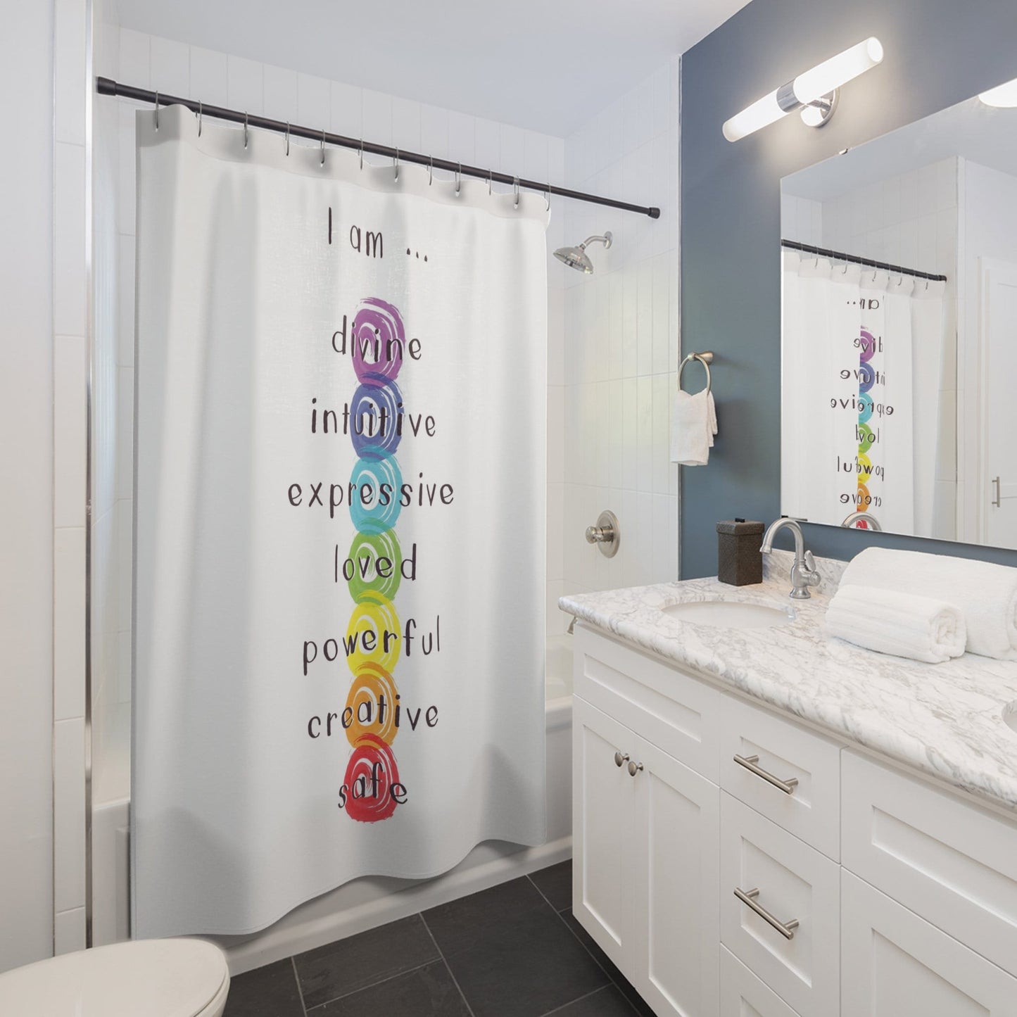 Chakra shower curtain hippy shower curtains chakras shower curtain yoga shower curtains i am meditation shower curtains spiritual shower