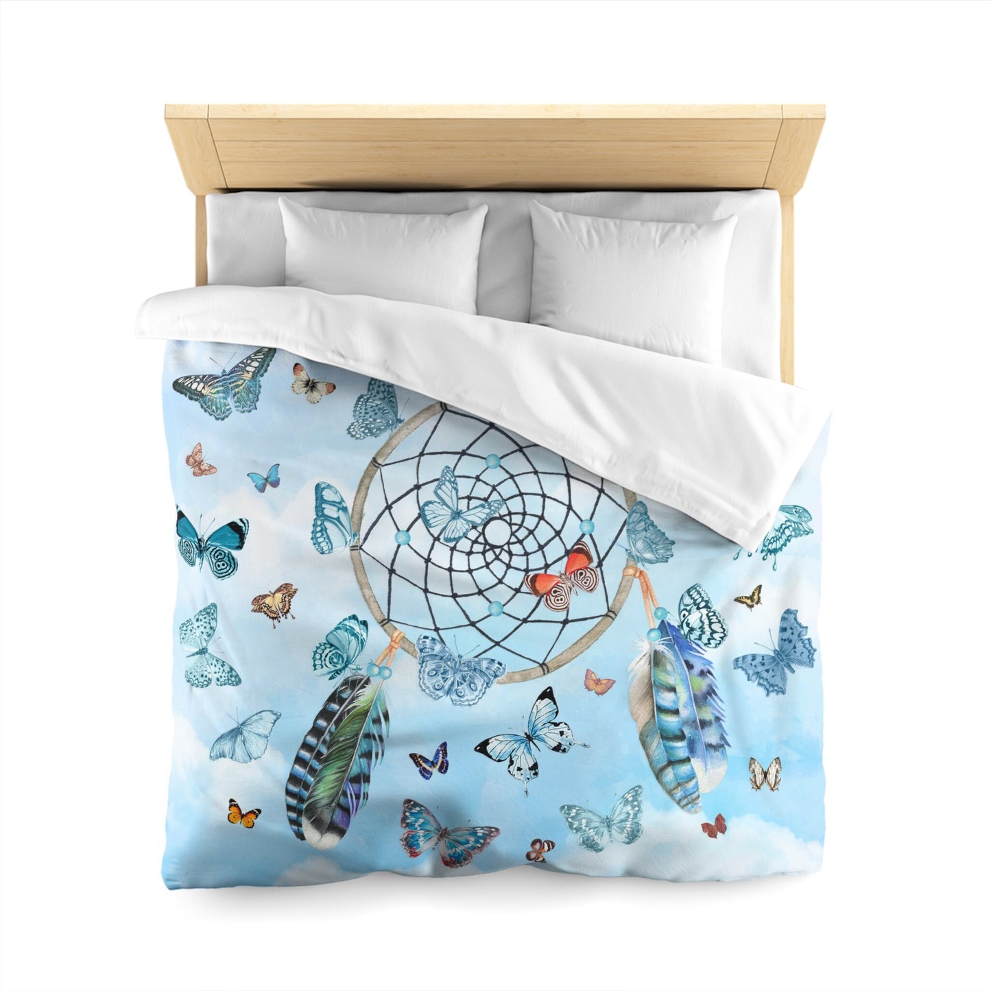 Butterfly Dream Catcher Duvet Cover or Comforter Blue butterflies bedding dream catcher