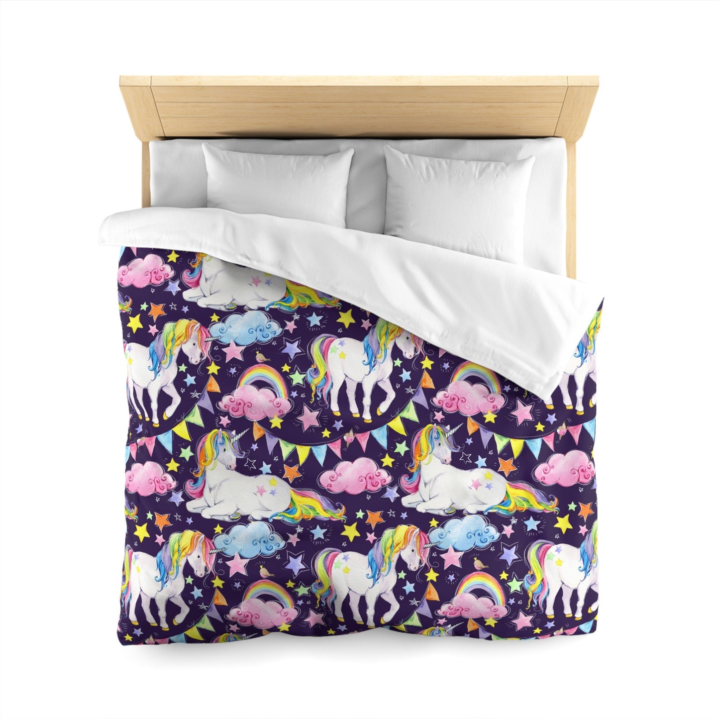 Unicorn Comforter or Duvet Cover Girls dark purple bedding girly unicorn comforter rainbow comforter rainbows duvet unicorns bedding unicorn