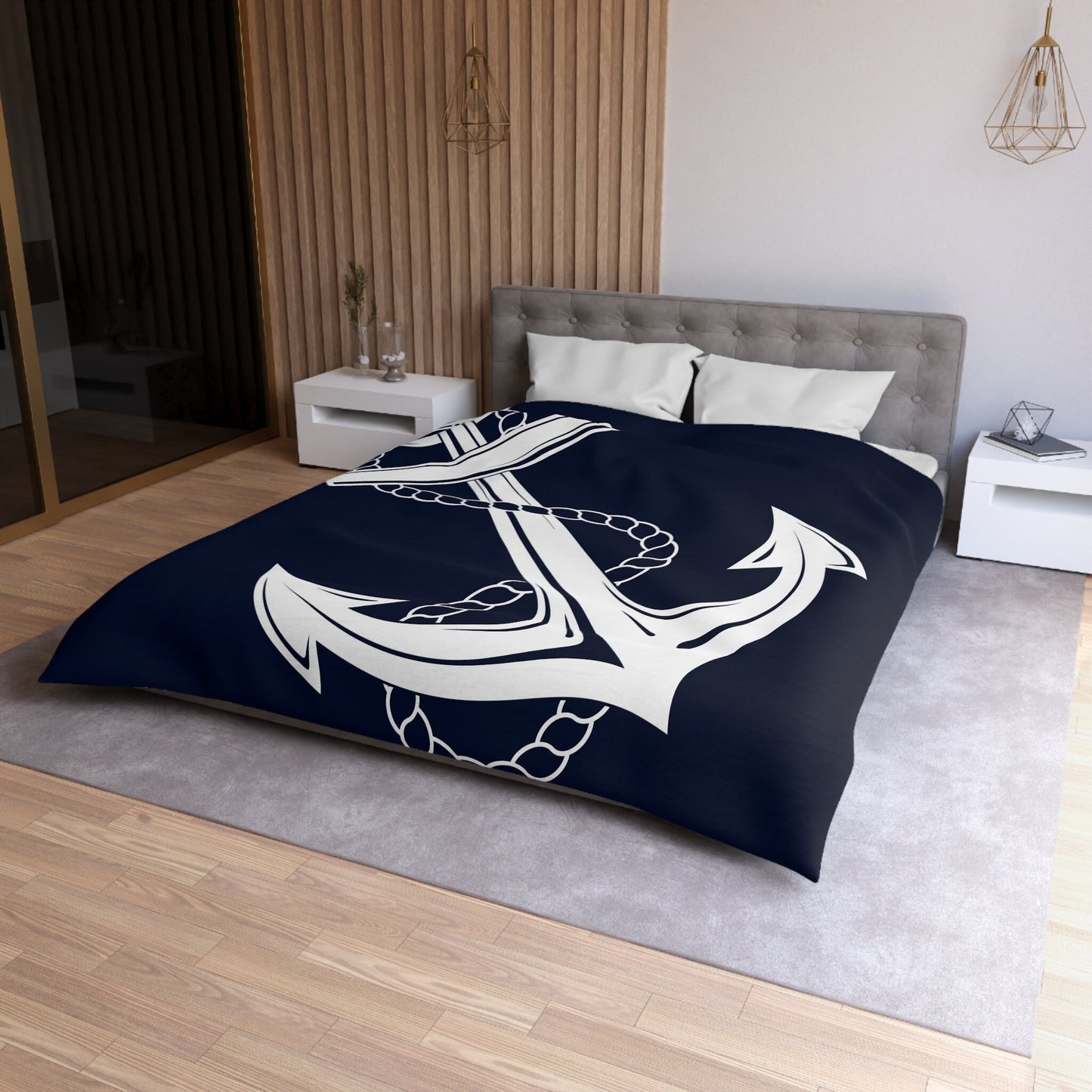 Anchor Duvet Cover or Comforter nautical bedding achors navy & white bedding beachy comforter ocean duvet covers boaters bedding