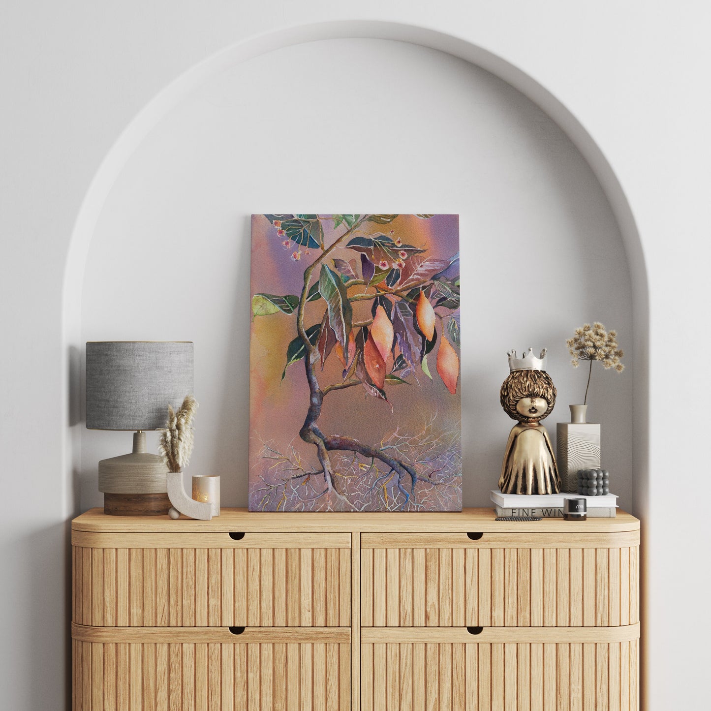 Tabernanthe Canvas Wrap artwork africa plant art African root watercolor