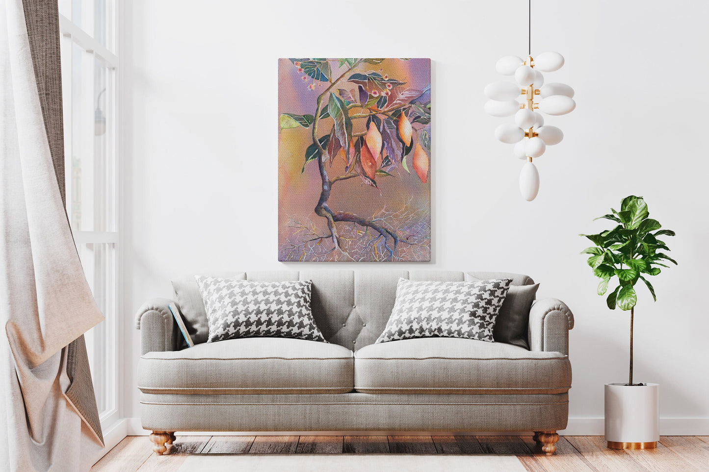 Tabernanthe Canvas Wrap artwork africa plant art African root watercolor