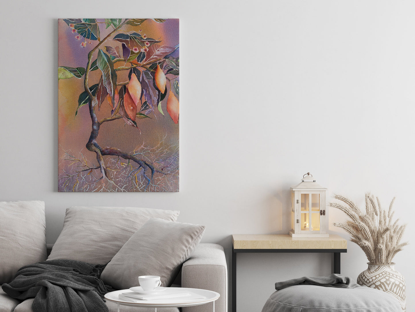 Tabernanthe Canvas Wrap artwork africa plant art African root watercolor