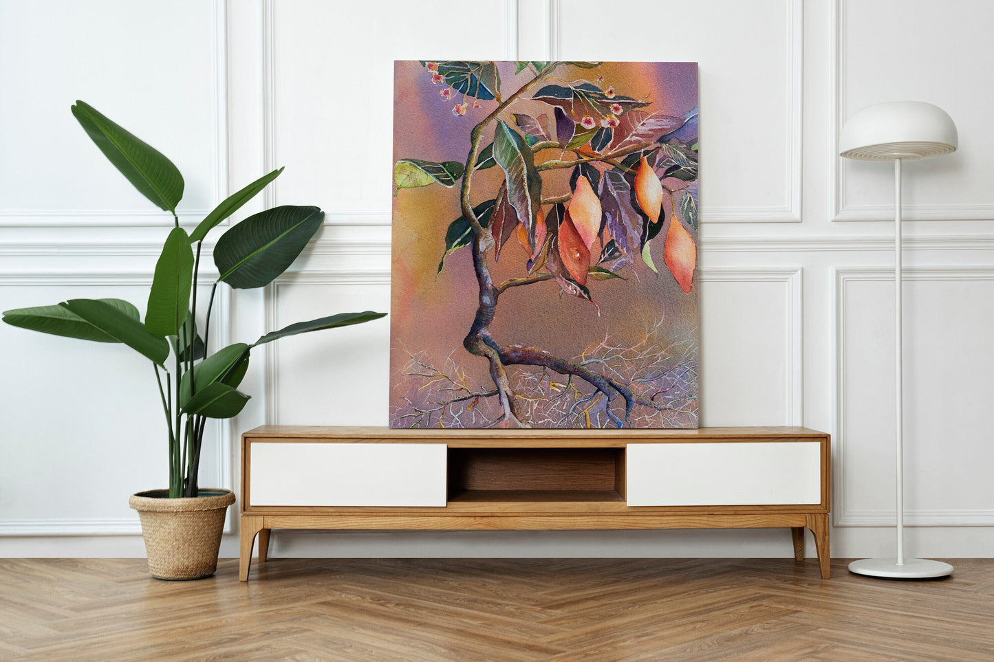 Tabernanthe Canvas Wrap artwork africa plant art African root watercolor