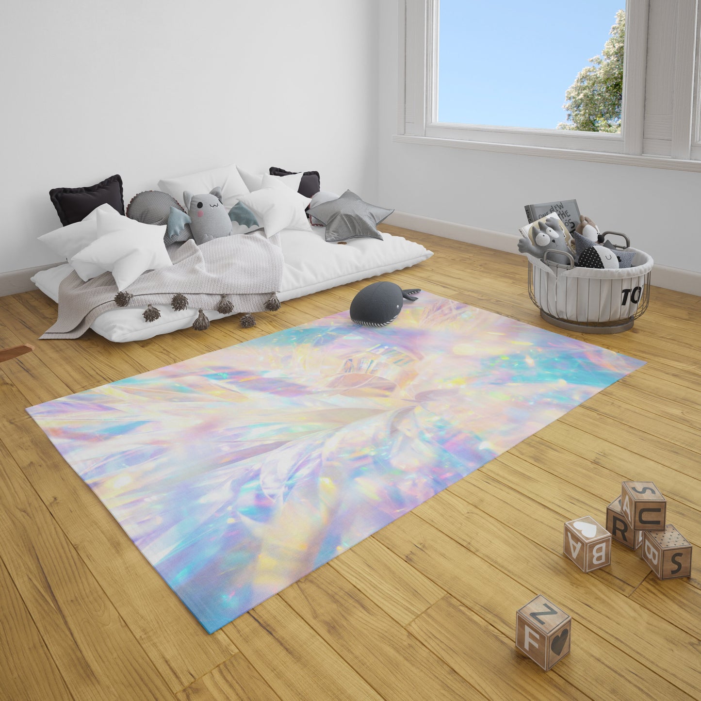 Fairy Rug Princess Rug Colorful Rug Rainbow Floor Rug Pink Mat girly rug glittery Rugs 2x3 3x5 4x6 5x7 Large rugs girls pastel decor