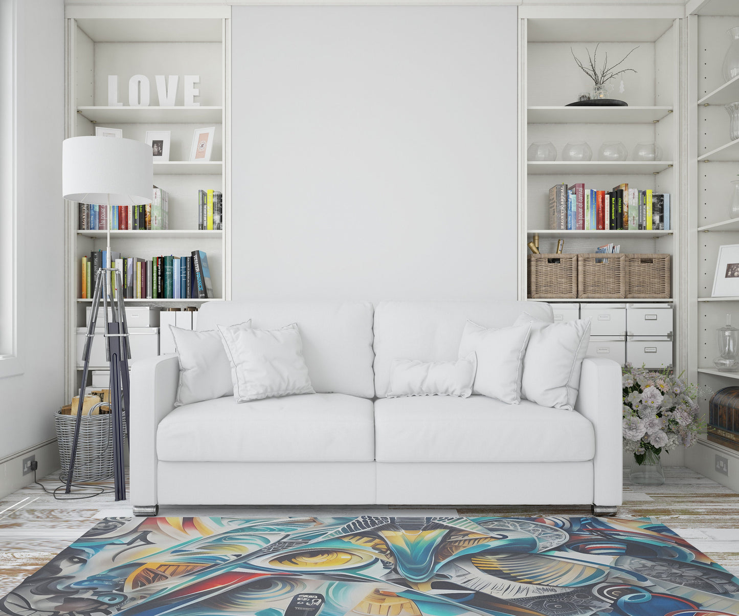 Abstract Rug graffiti blue orange african rugs colorful 2x3 3x5 5x7 round 8x10 large rugs africa floor mat street art