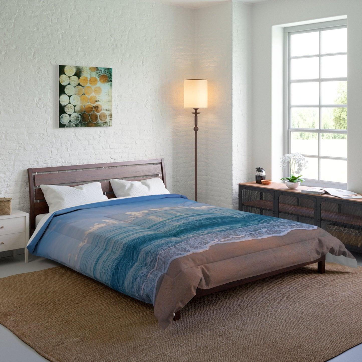 Ocean Comforter or Duvet Cover Beach comforters beachy duvet blue comforters island duvet water comforter