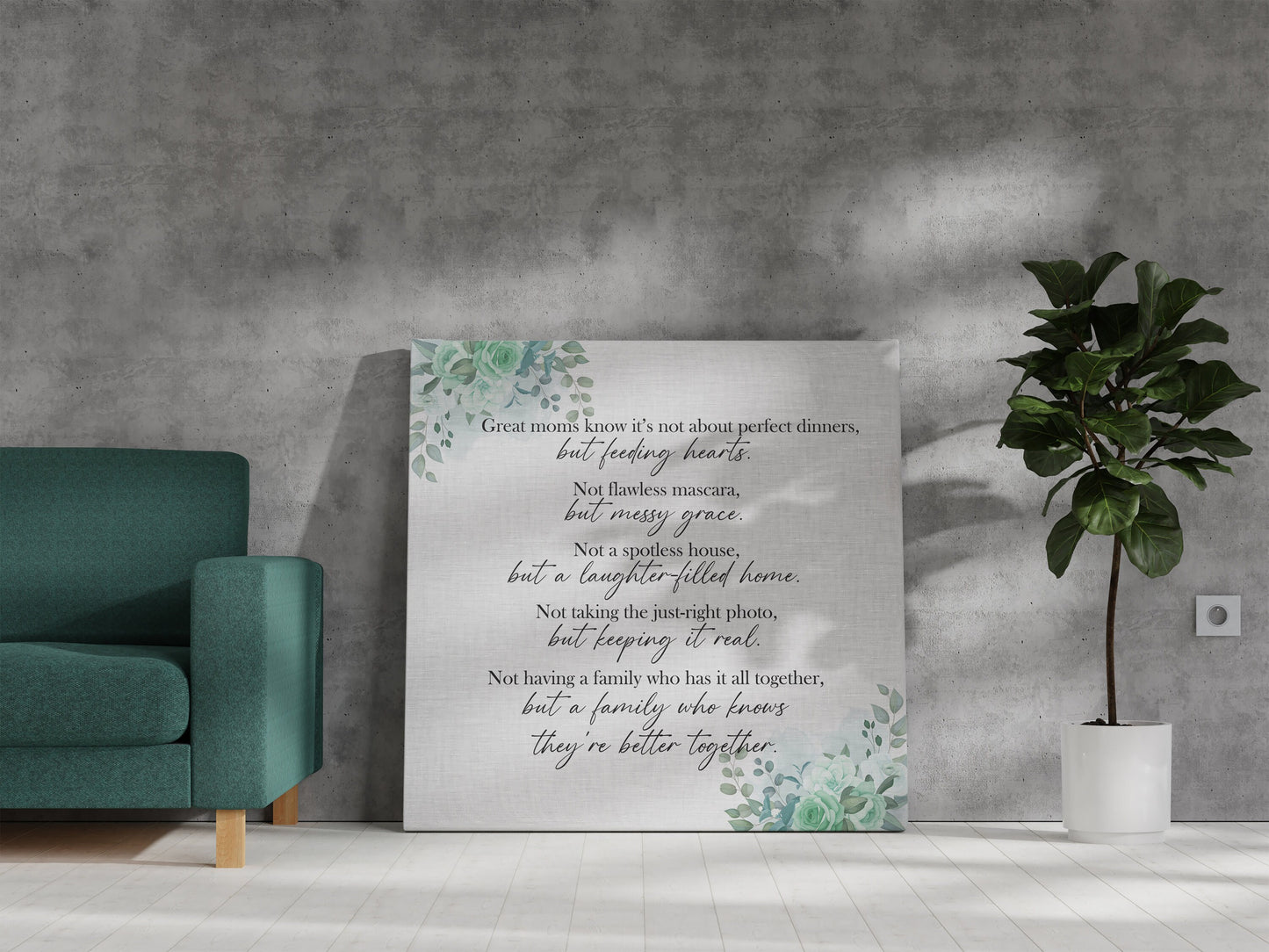 Great Moms Canvas Wrap mom gift mothers day gift for mom sayings
