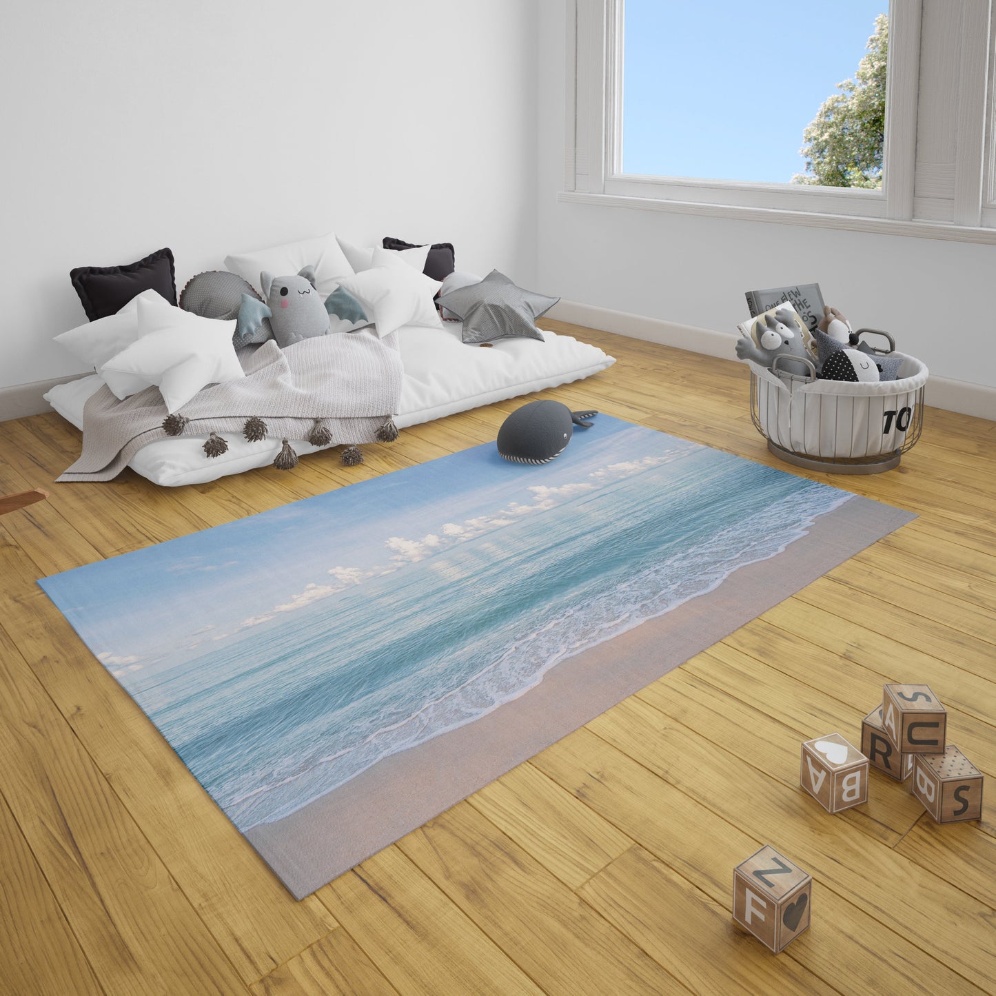 Ocean Rug Tropical beach rugs turquoise waters sand beachy decor coastal area rug large blue rugs