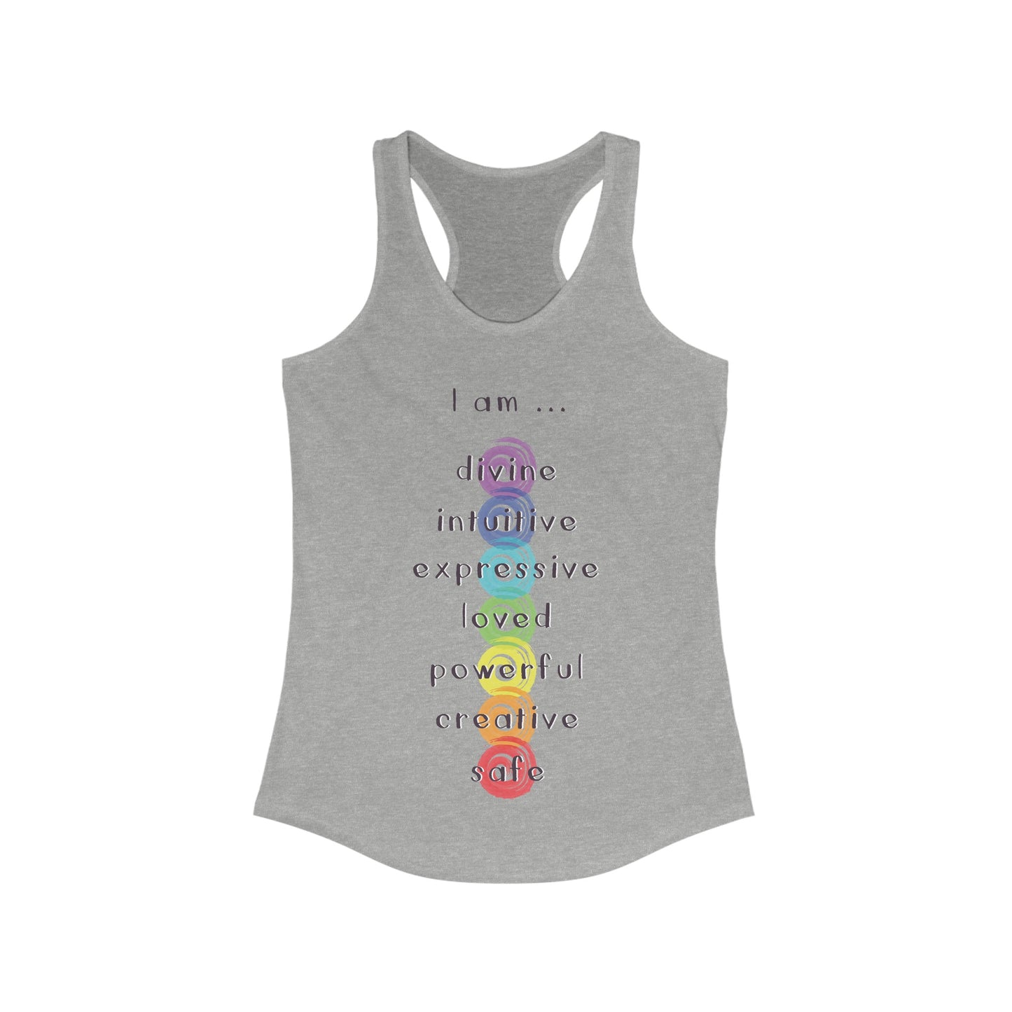 Chakra Meditation Womens Tank Top Spiritual Tank Yoga Tank Top Chakra Racerback Positive Sayings Tank Top Chakras Shirt Chakra Tank Top