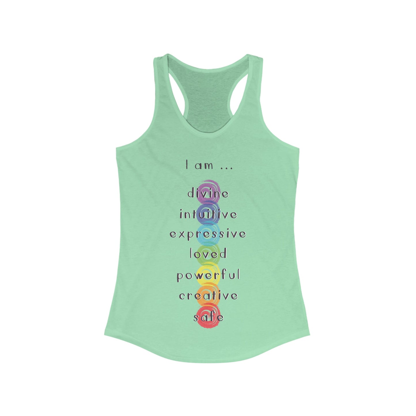 Chakra Meditation Womens Tank Top Spiritual Tank Yoga Tank Top Chakra Racerback Positive Sayings Tank Top Chakras Shirt Chakra Tank Top