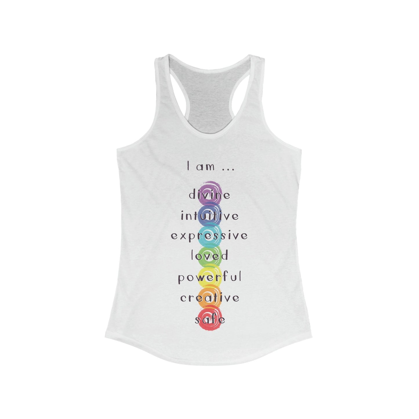 Chakra Meditation Womens Tank Top Spiritual Tank Yoga Tank Top Chakra Racerback Positive Sayings Tank Top Chakras Shirt Chakra Tank Top