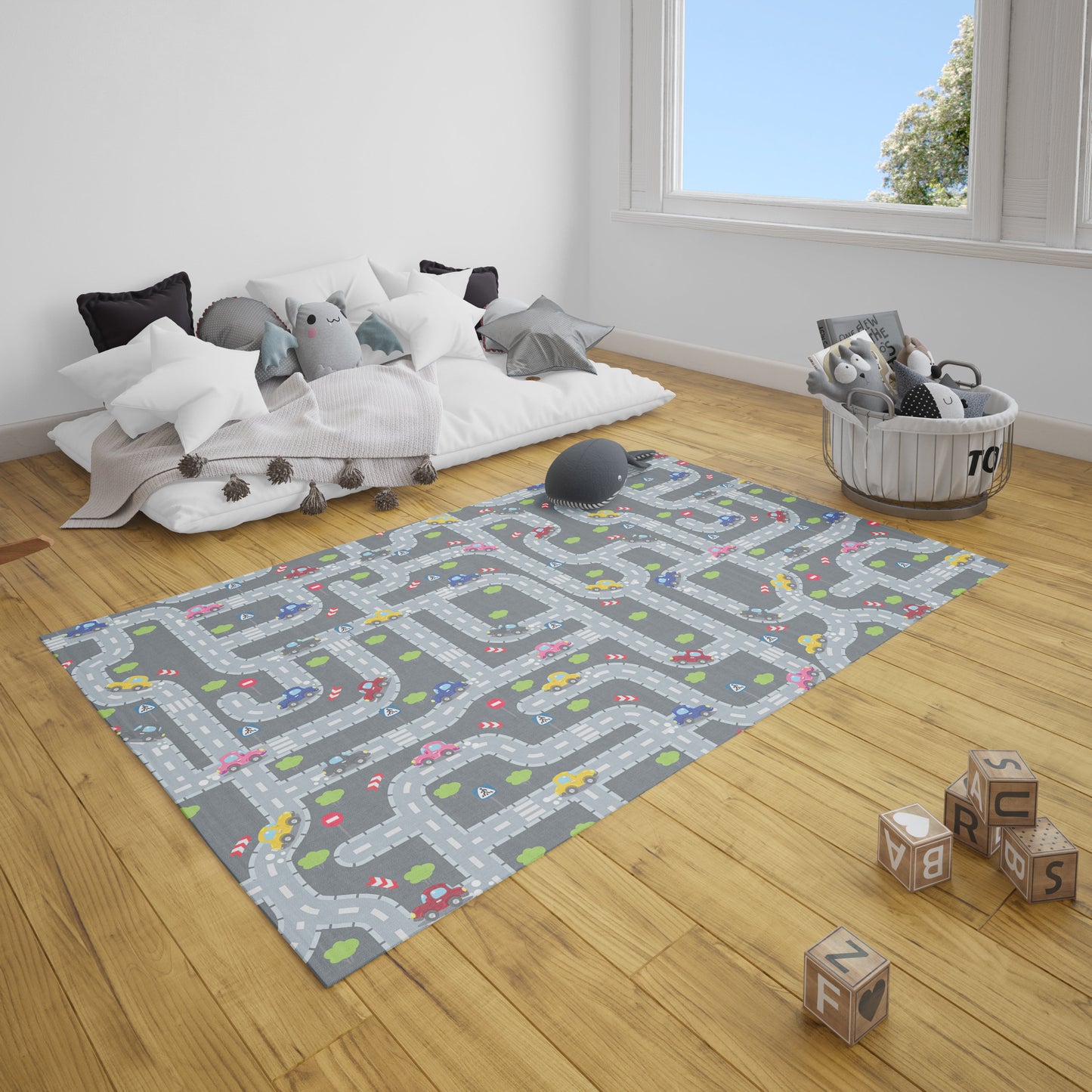 Unalome lotus flower Rug water spiritual symbol Rugs blue white rugs 2x3 5x7 large 8x10 9x12