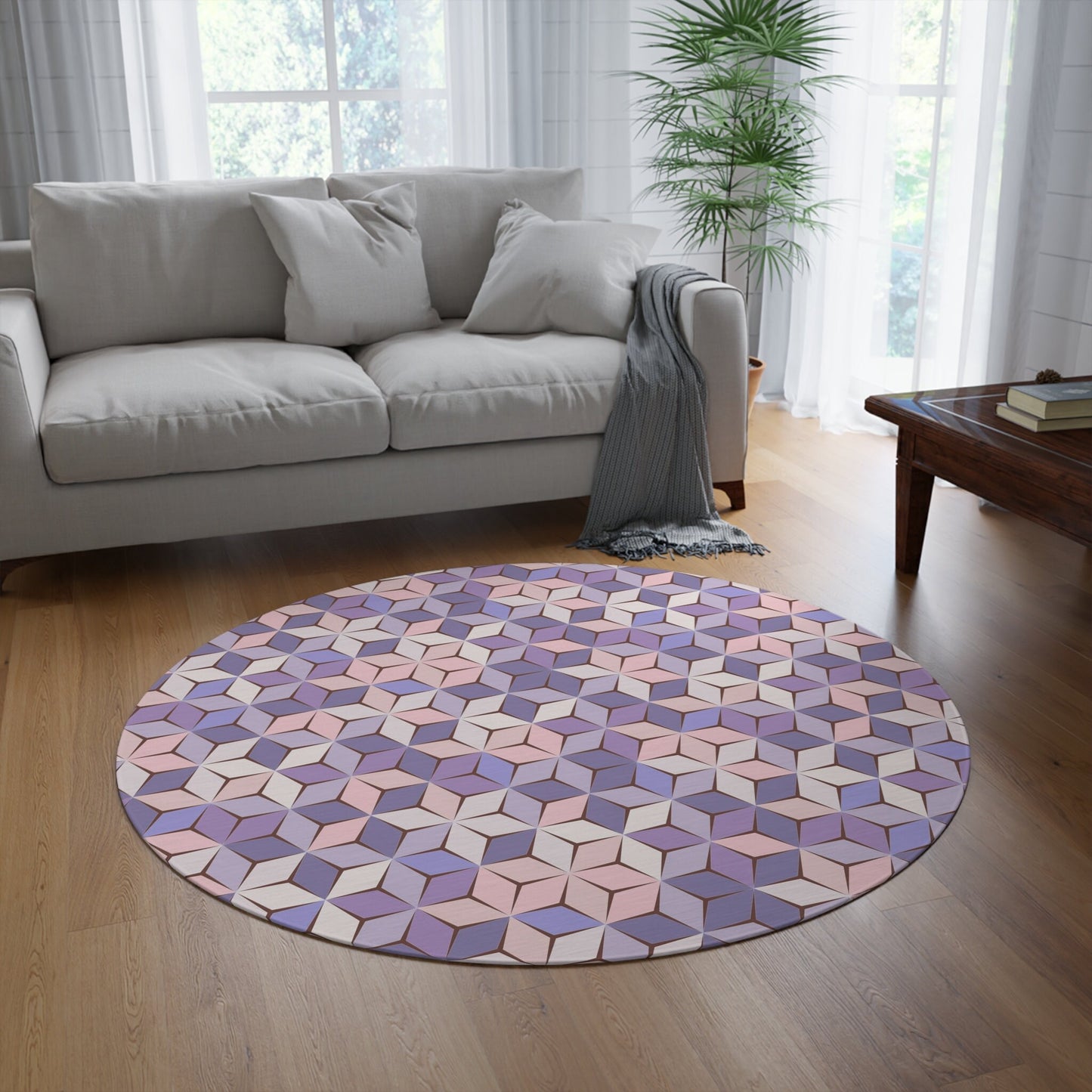 Pink Purple Geometric Rug lavender rugs 3x5 4x6 5x7 8x10 9x12 Large rug