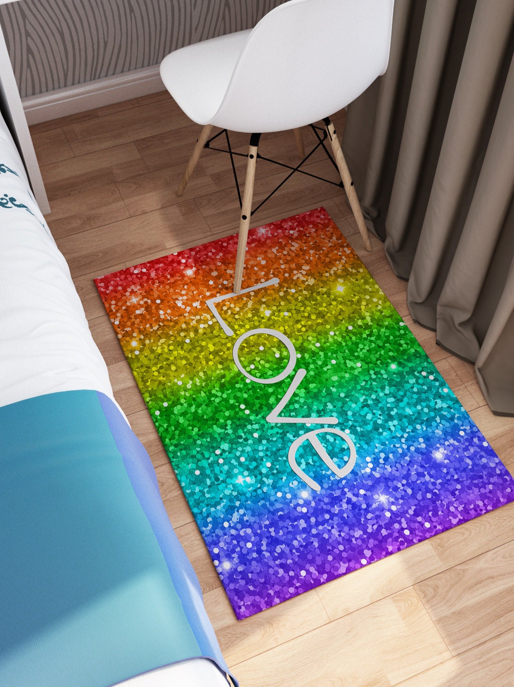 Love Rainbow Rug