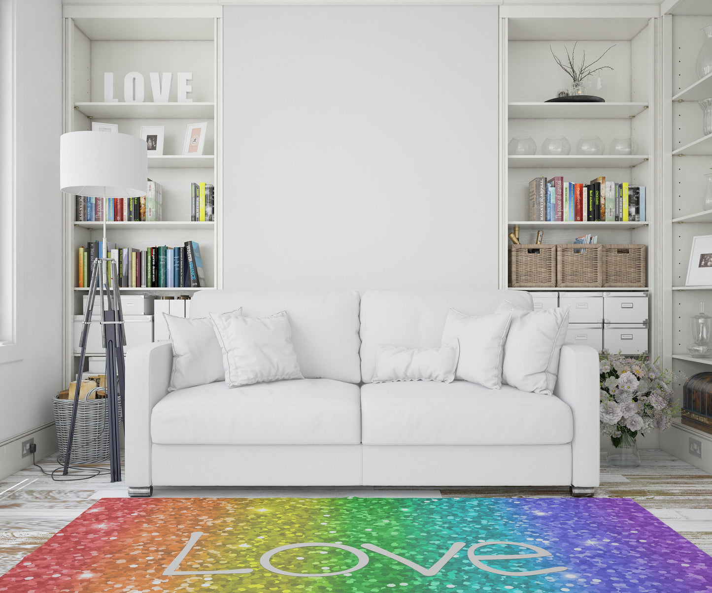 Love Rainbow Rug