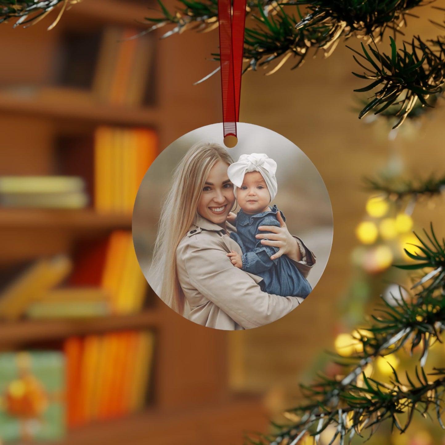 Custom image Metal Ornaments Christmas Keepsake Ornament photo ornaments