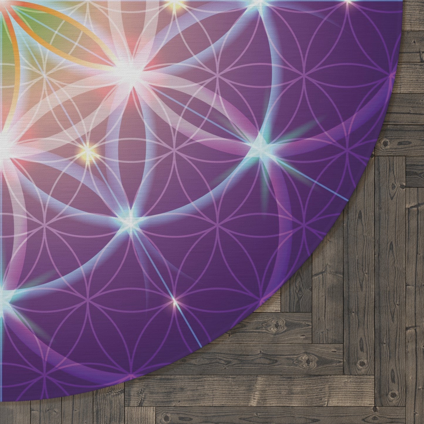 Purple Sacred Geometry Rug crystal grid spiritual Rug flower of life Floor Rug Mat 3x5 4x6 8x10 Large rugs (Copy)